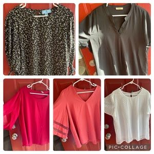 Five XL Blouses
